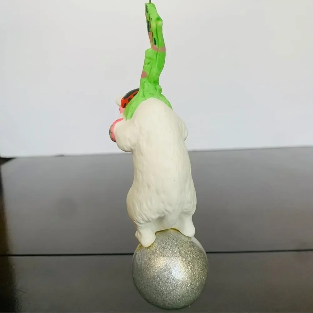 Vintage Porcelain Cat Ornament